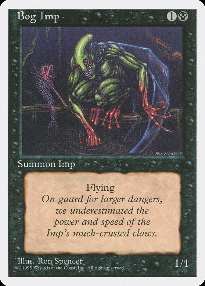 1995 Fourth Edition Bog Imp common #123 common card image