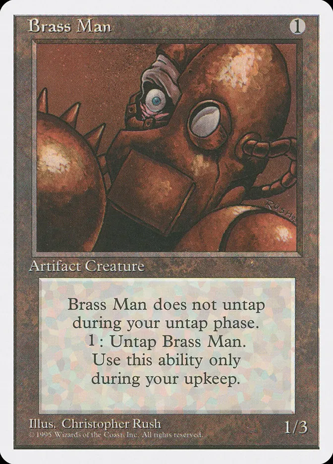 1995 Fourth Edition Brass Man uncommon #302 uncommon card image