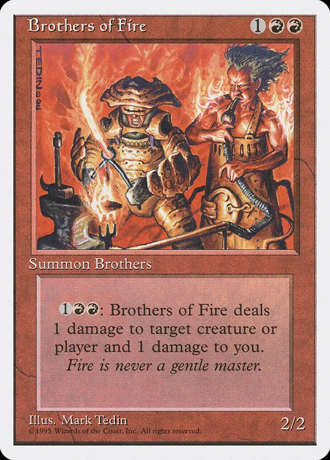 1995 Fourth Edition Brothers of Fire #179 common card image