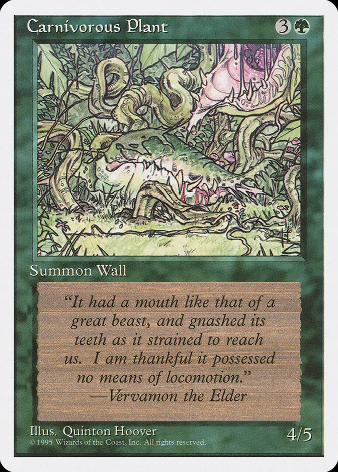 1995 Fourth Edition Carnivorous Plant common #235 common card image