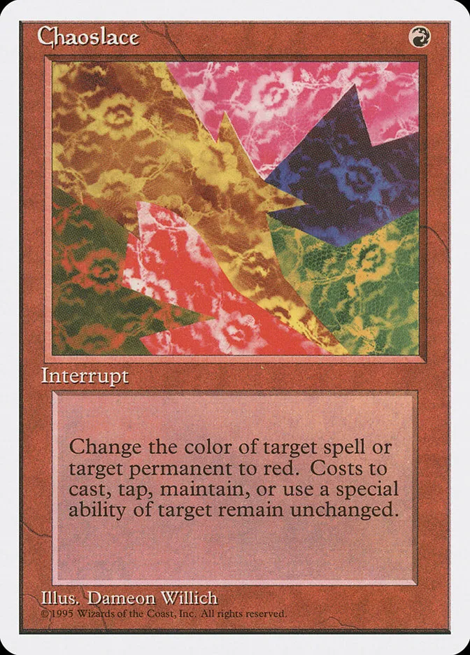1995 Fourth Edition Chaoslace rare #182 rare card image