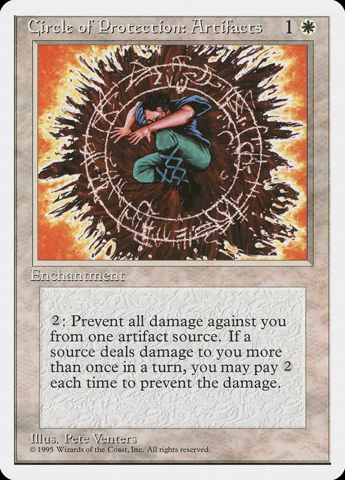 1995 Fourth Edition Circle of Protection: Artifacts uncommon #13 uncommon card image