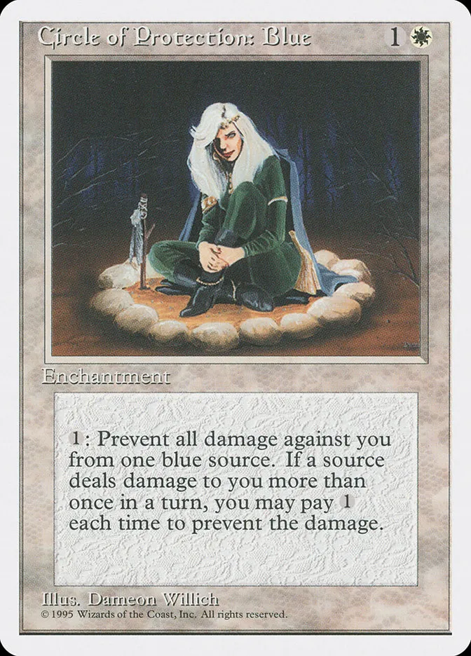 1995 Fourth Edition Circle of Protection: Blue #15 common card image