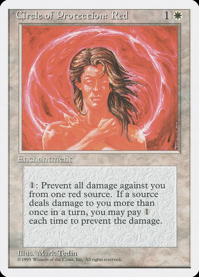 1995 Fourth Edition Circle of Protection: Red common #17 common card image