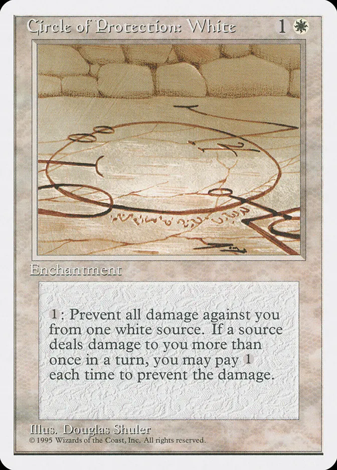 1995 Fourth Edition Circle of Protection: White common #18 common card image