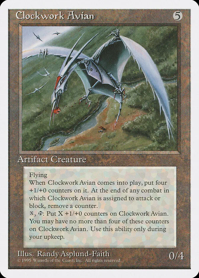 1995 Fourth Edition Clockwork Avian rare #306 rare card image