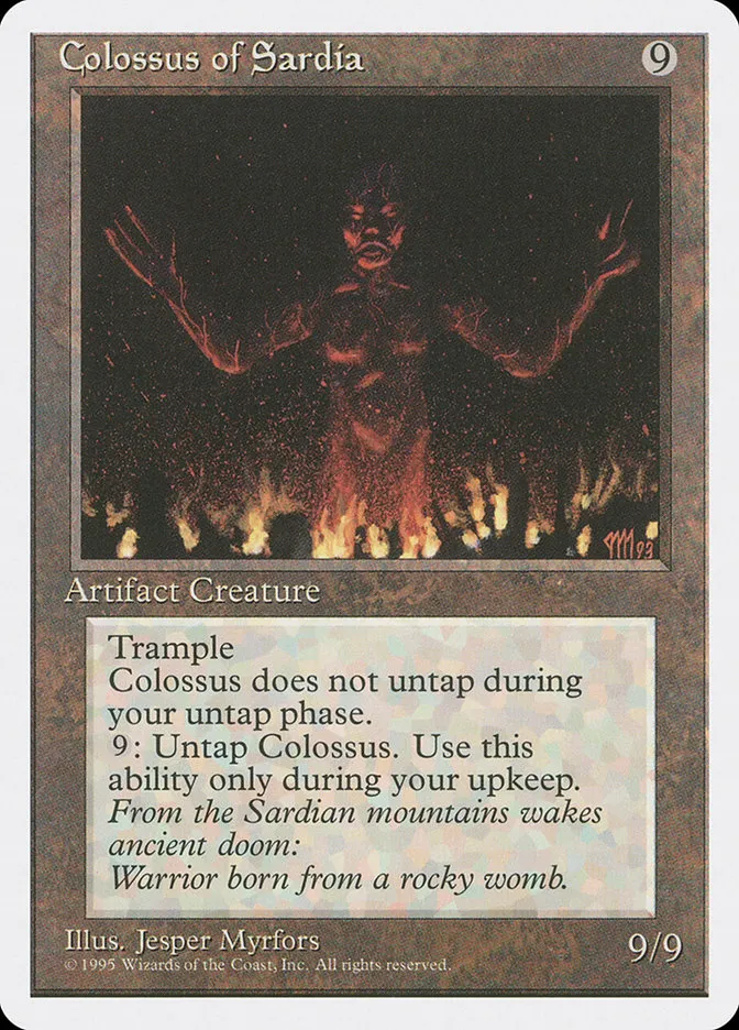 1995 Fourth Edition Colossus of Sardia rare #308 rare card image