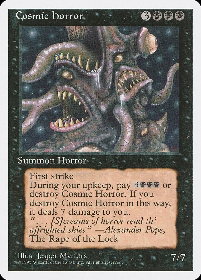 1995 Fourth Edition Cosmic Horror rare #126 rare card image