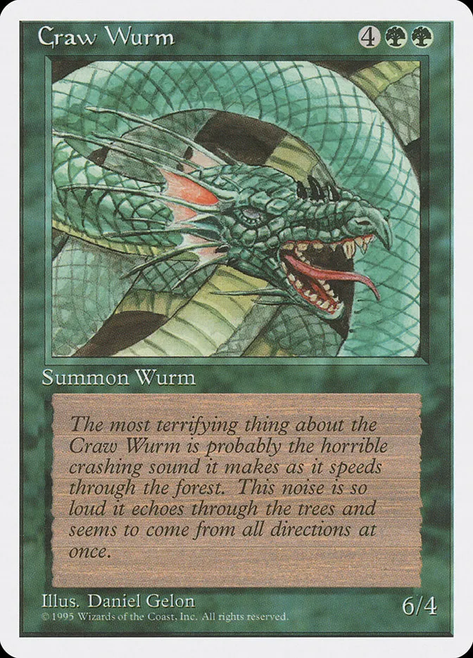1995 Fourth Edition Craw Wurm #238 common card image