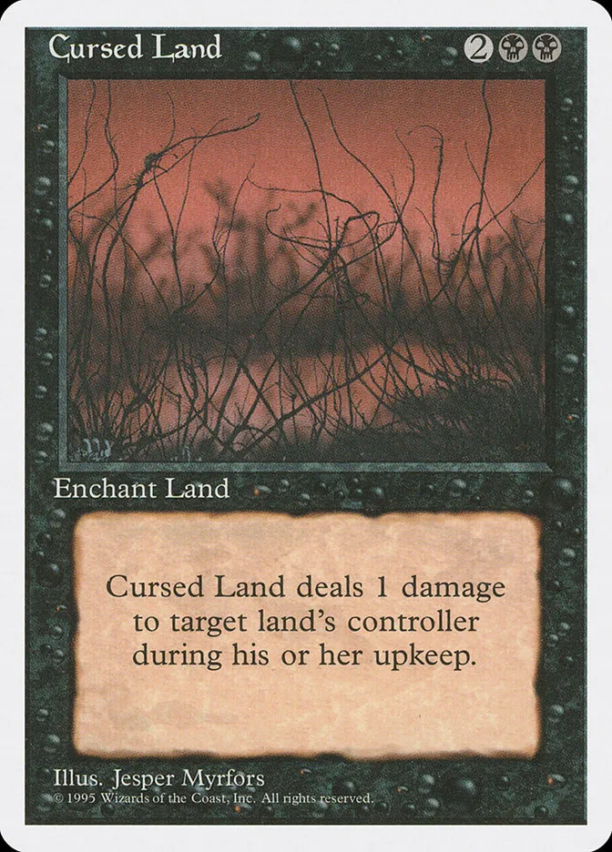 1995 Fourth Edition Cursed Land uncommon #127 uncommon card image