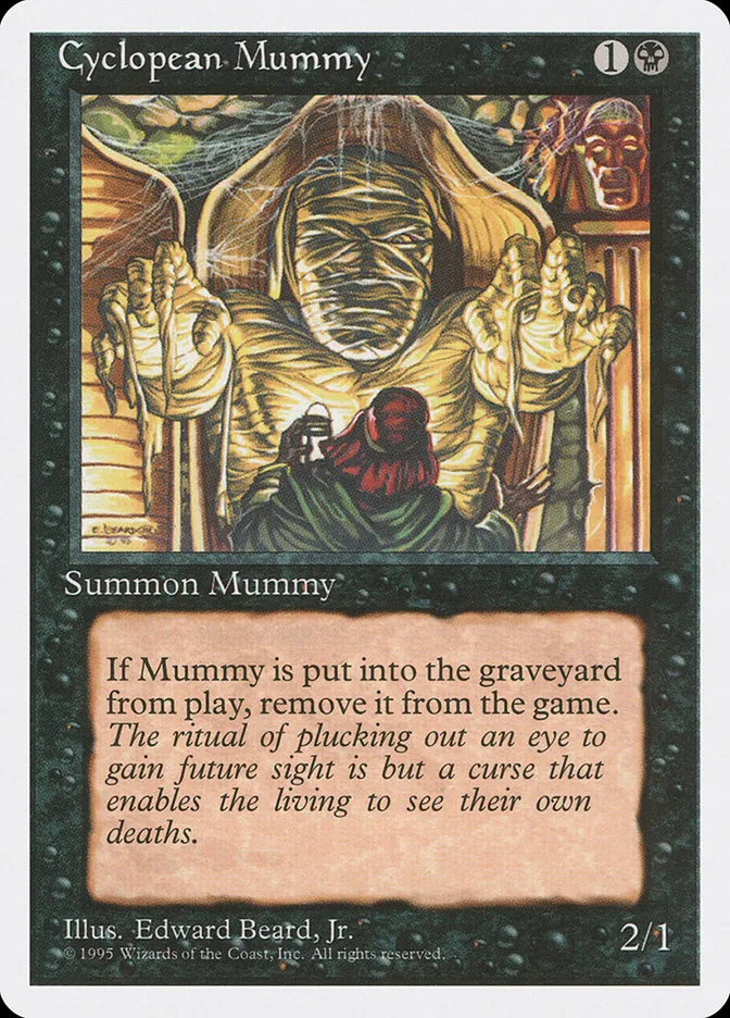 1995 Fourth Edition Cyclopean Mummy common #128 common card image