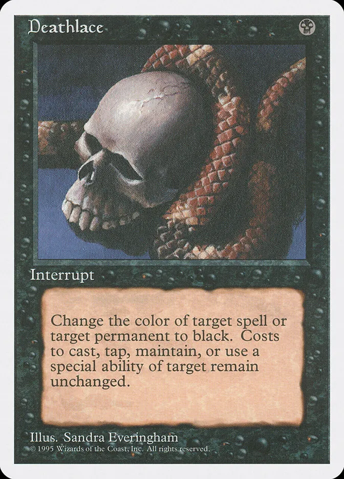1995 Fourth Edition Deathlace rare #131 rare card image