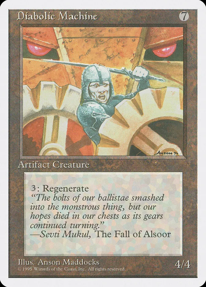 1995 Fourth Edition Diabolic Machine uncommon #314 uncommon card image