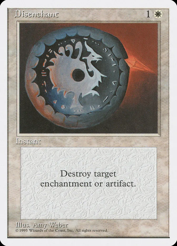 1995 Fourth Edition Disenchant [Alternate] common #22 common card image