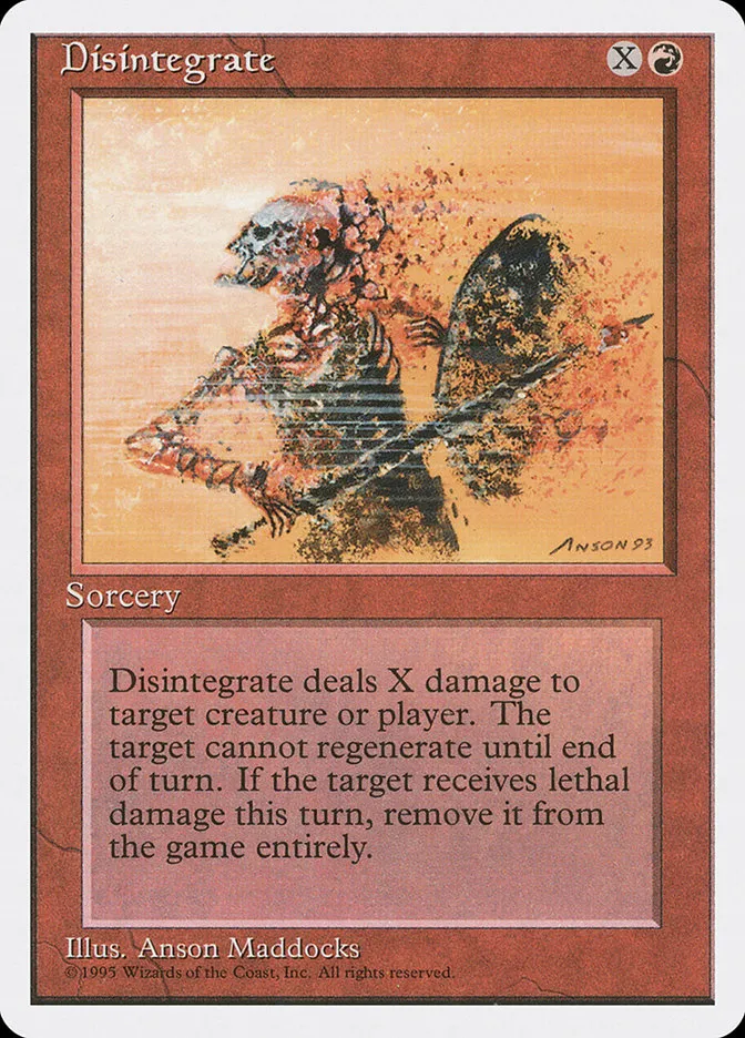 1995 Fourth Edition Disintegrate [Alternate] common #185 common card image