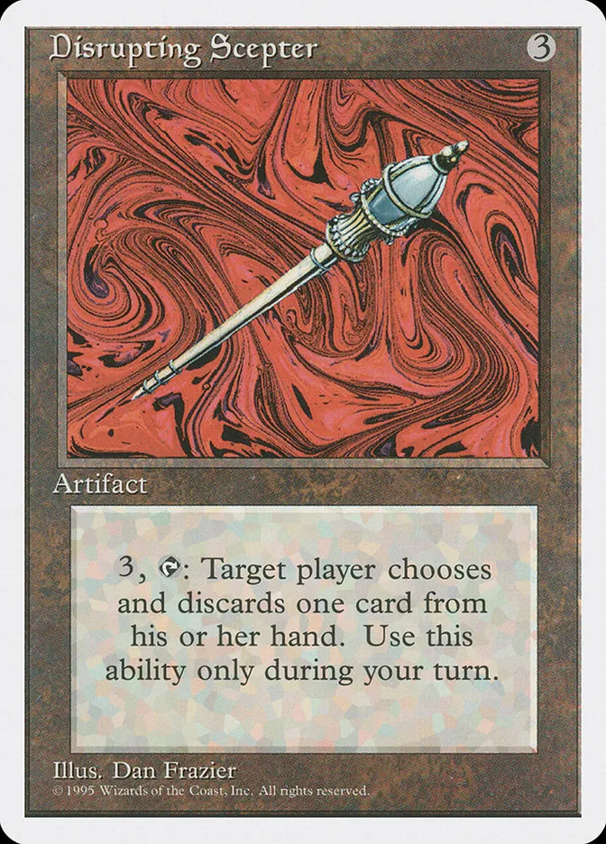 1995 Fourth Edition Disrupting Scepter rare #316 rare card image