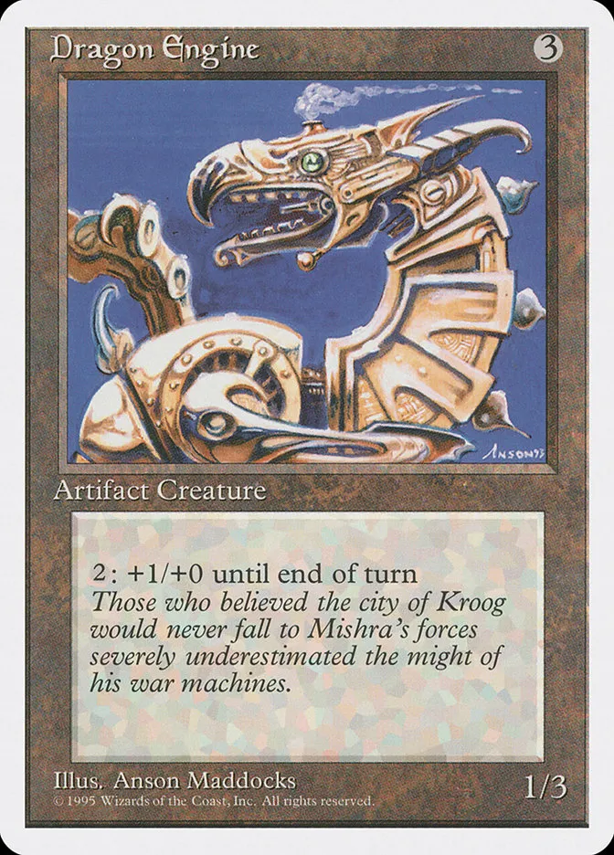 1995 Fourth Edition Dragon Engine [Alternate] rare #317 rare card image