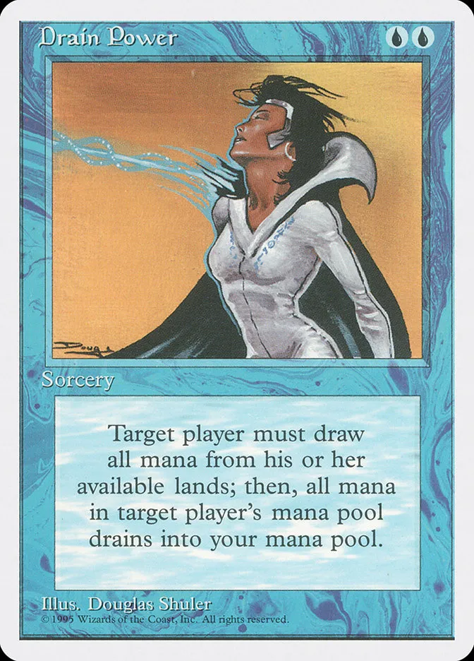 1995 Fourth Edition Drain Power [Alternate] rare #67 rare card image