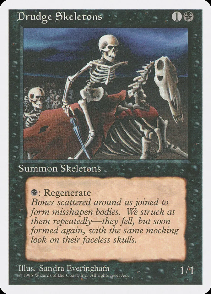1995 Fourth Edition Drudge Skeletons common #133 common card image