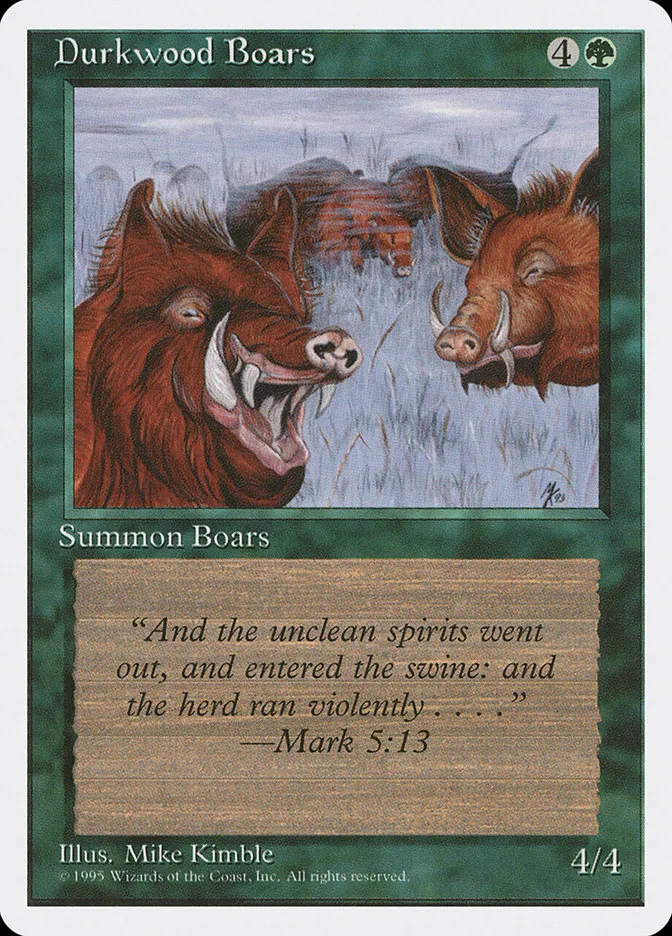 1995 Fourth Edition Durkwood Boars common #241 common card image