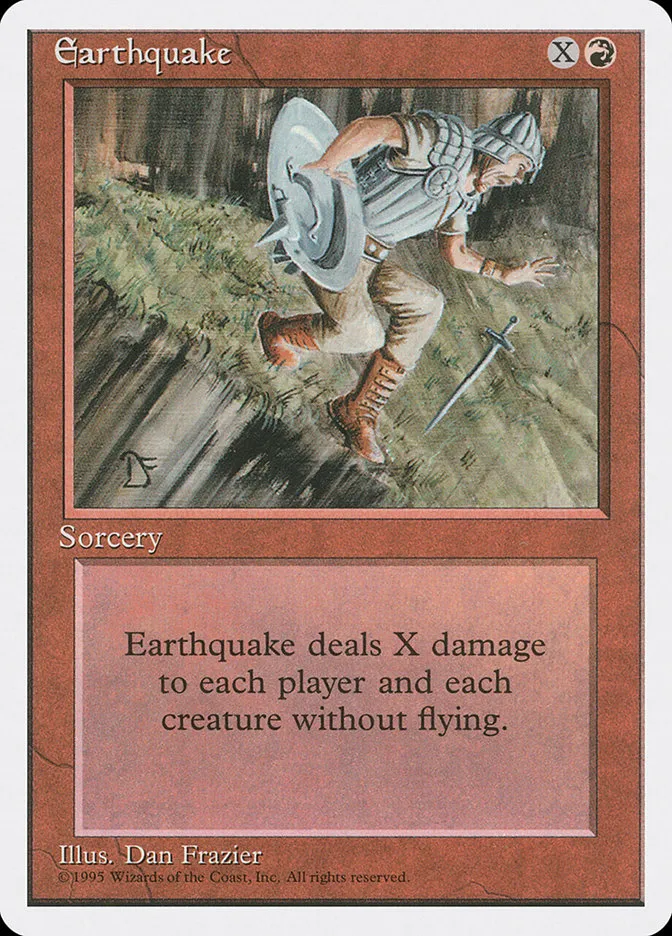 1995 Fourth Edition Earthquake #189 rare card image