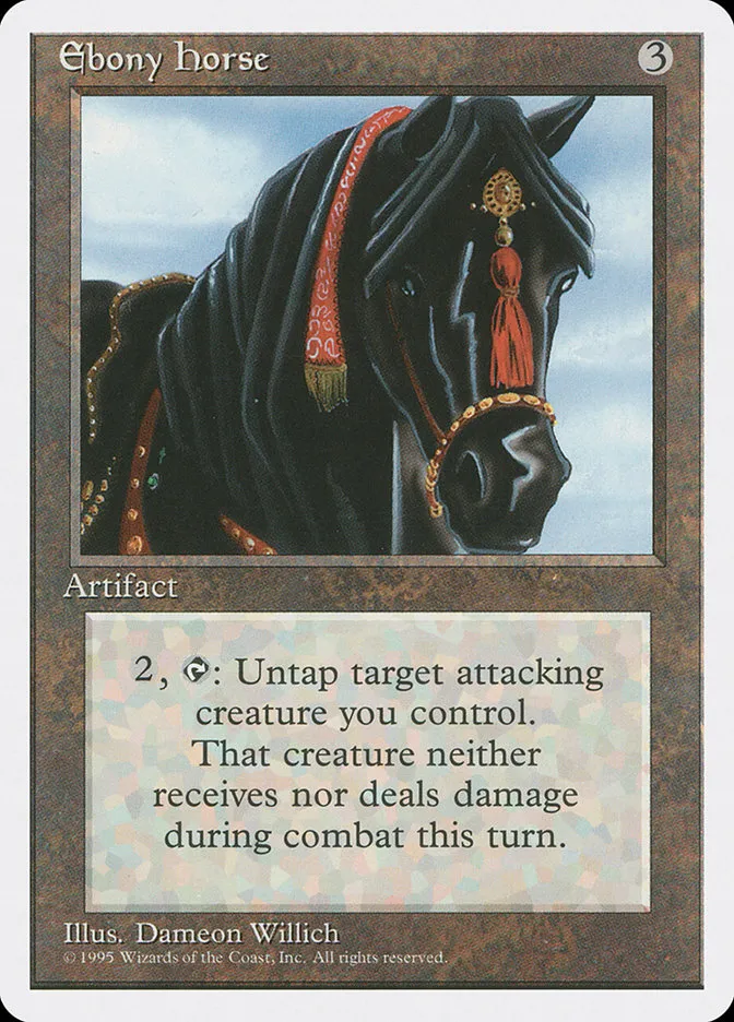 1995 Fourth Edition Ebony Horse rare #318 rare card image