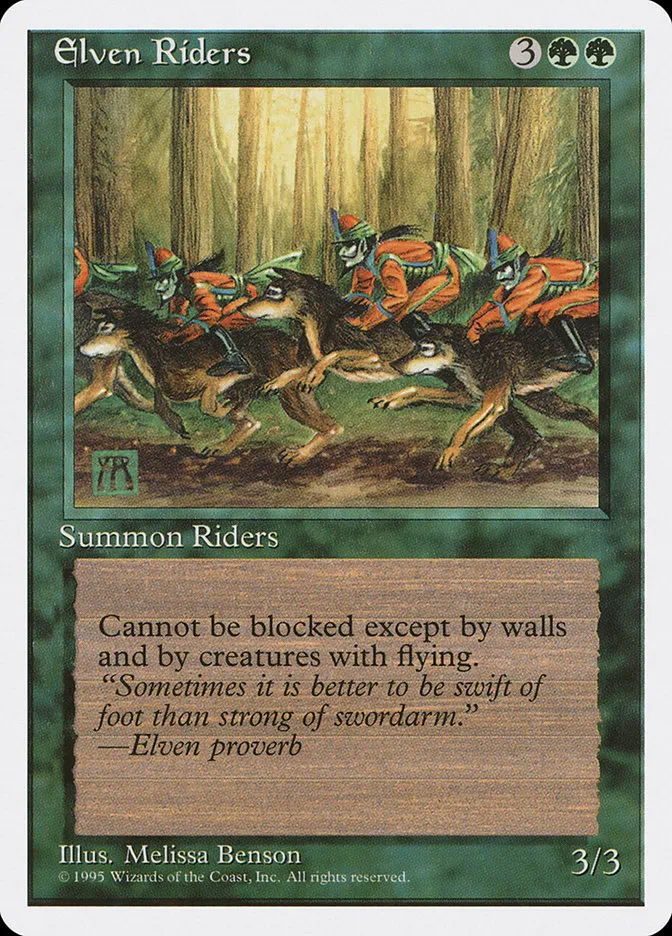 1995 Fourth Edition Elven Riders uncommon #242 uncommon card image