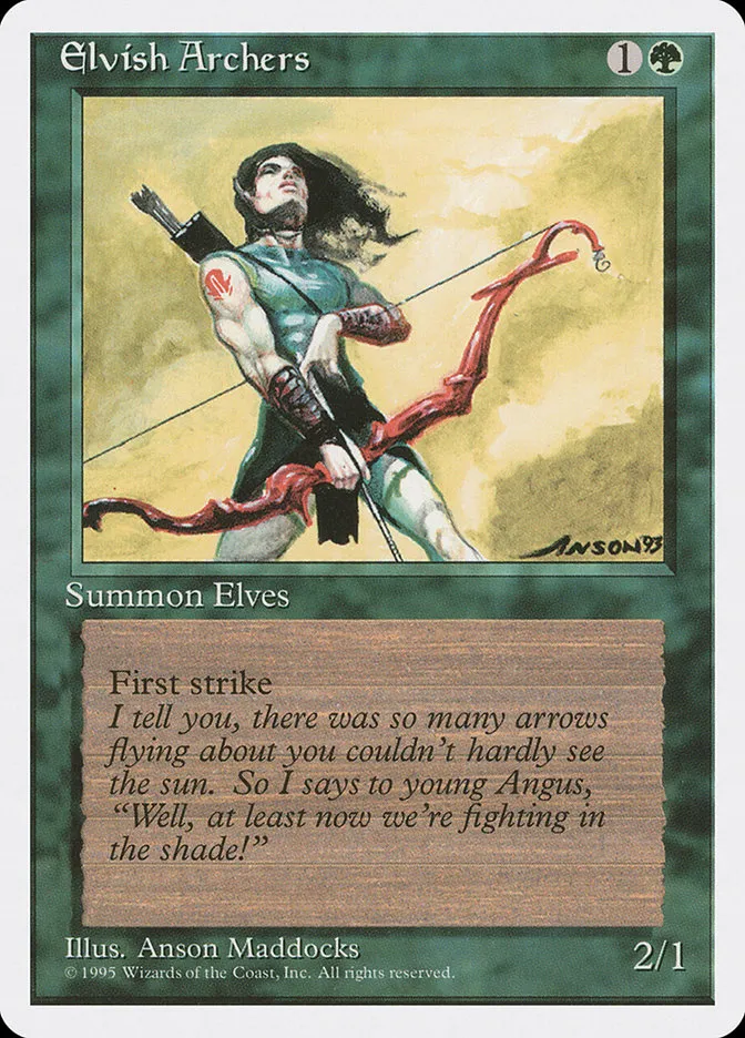 1995 Fourth Edition Elvish Archers rare #243 rare card image
