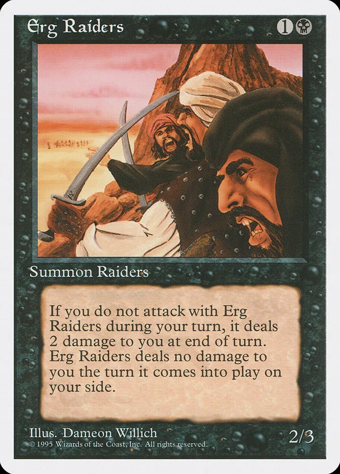 1995 Fourth Edition Erg Raiders #135 common card image