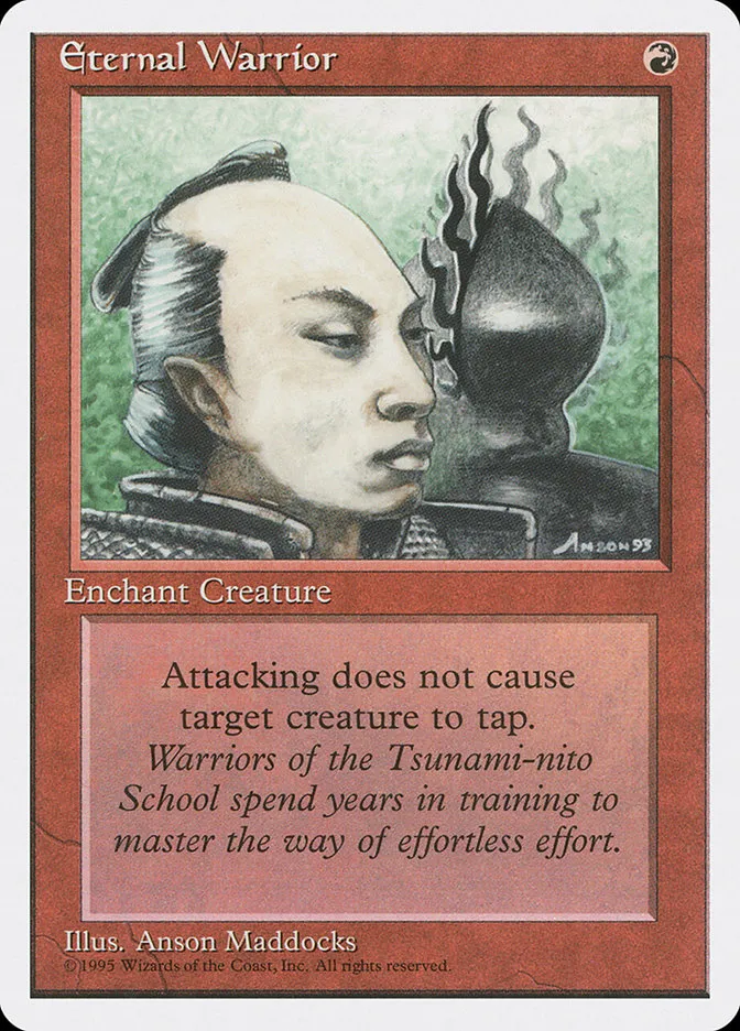 1995 Fourth Edition Eternal Warrior common #190 common card image