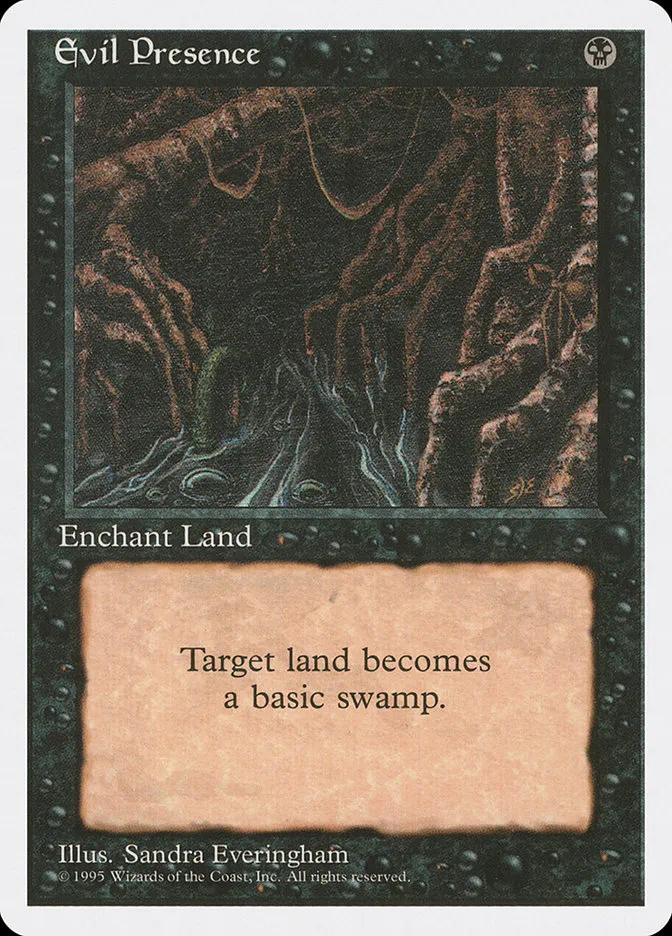1995 Fourth Edition Evil Presence uncommon #136 uncommon card image