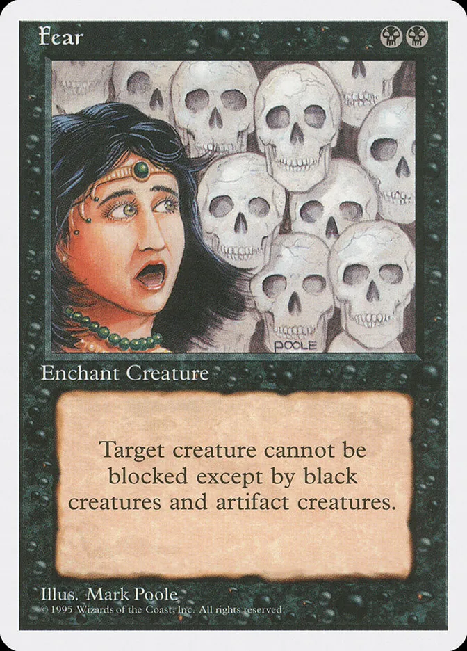 1995 Fourth Edition Fear common #137 common card image