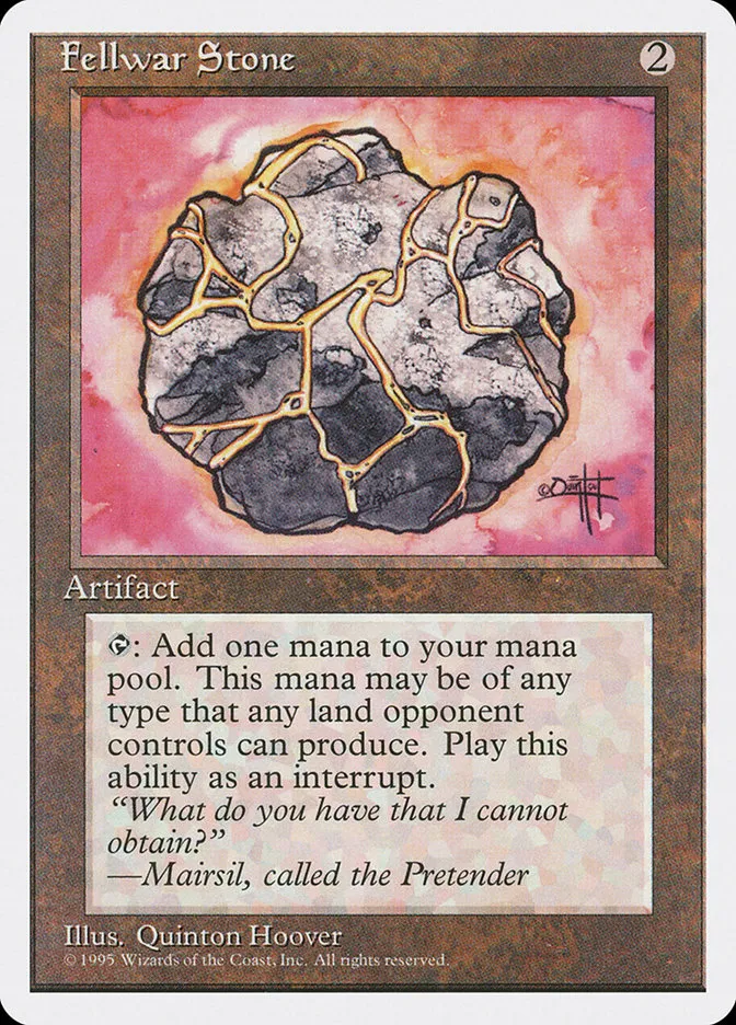 1995 Fourth Edition Fellwar Stone uncommon #319 uncommon card image