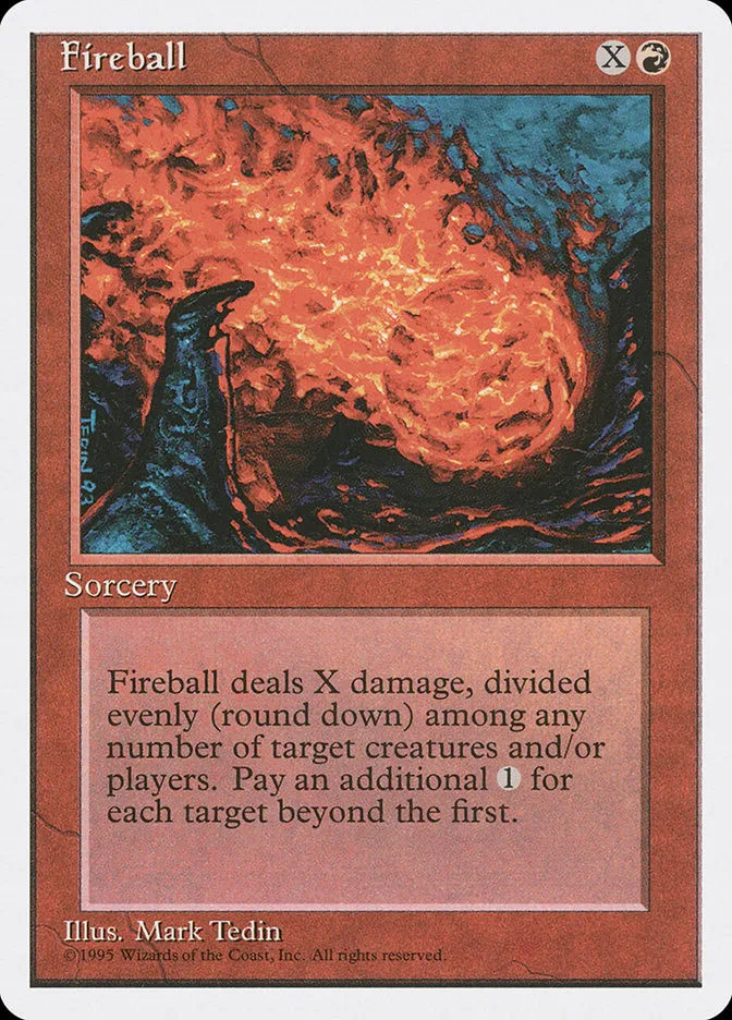 1995 Fourth Edition Fireball common #192 common card image