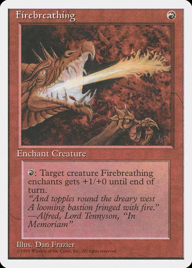 1995 Fourth Edition Firebreathing common #193 common card image