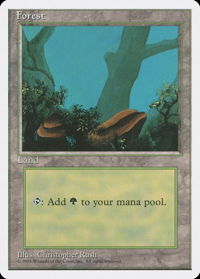 1995 Fourth Edition Forest common #376 common card image