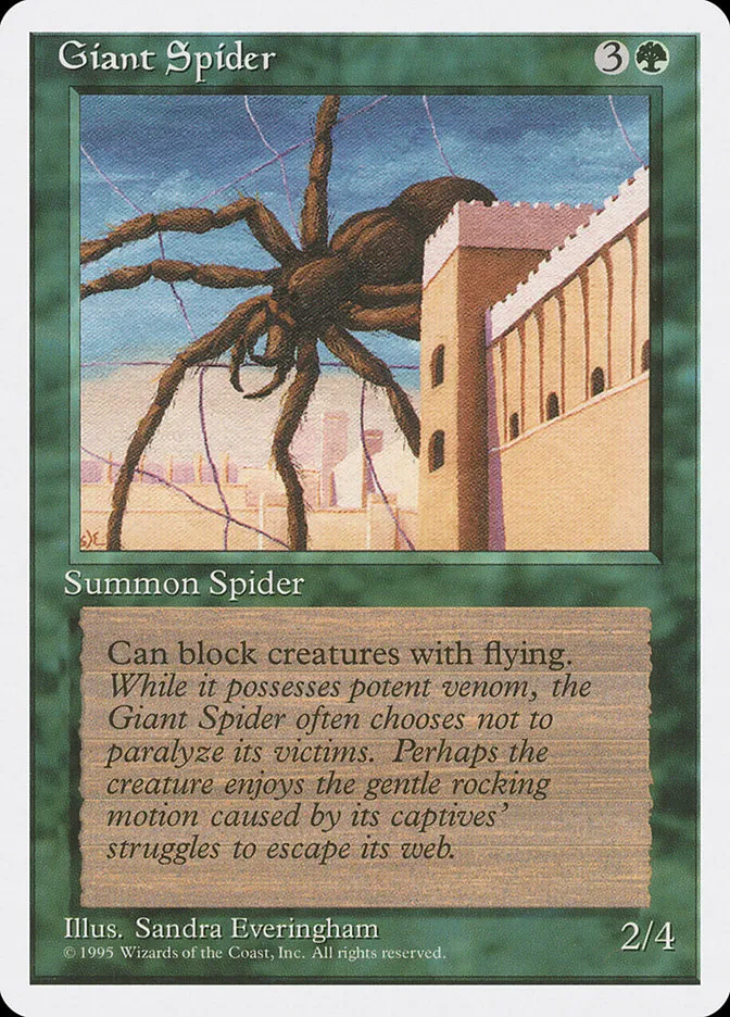 1995 Fourth Edition Giant Spider #249 common card image