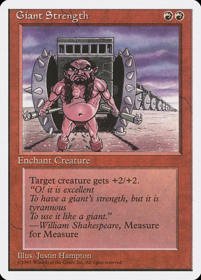 1995 Fourth Edition Giant Strength common #196 common card image