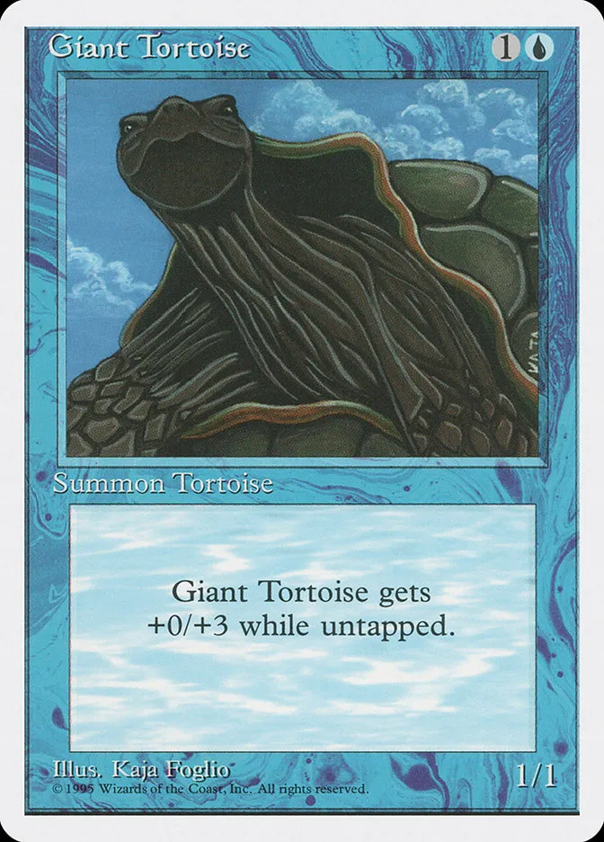 1995 Fourth Edition Giant Tortoise common #76 common card image