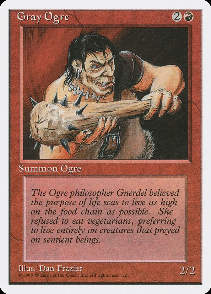 1995 Fourth Edition Gray Ogre common #200 common card image