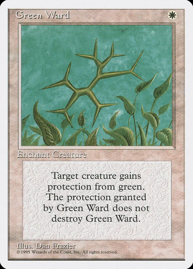 1995 Fourth Edition Green Ward uncommon #27 uncommon card image