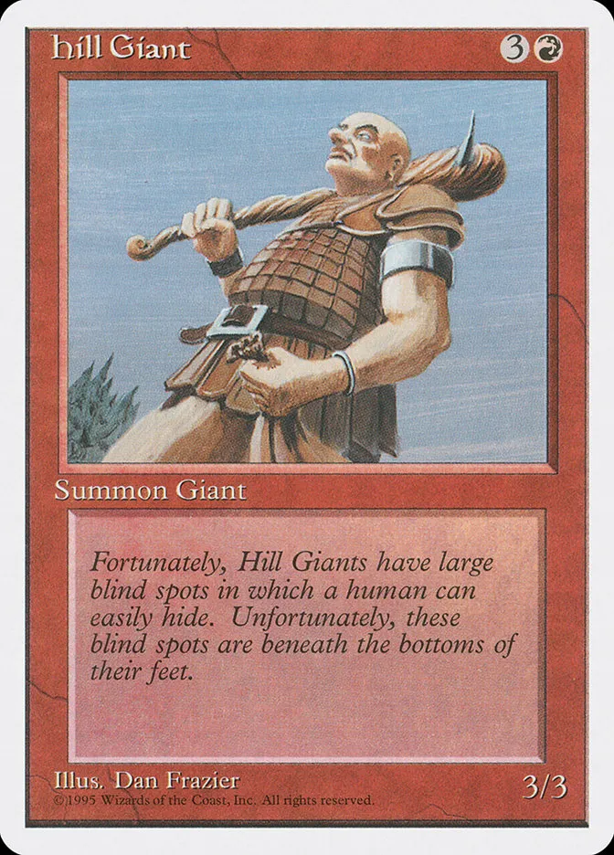 1995 Fourth Edition Hill Giant common #201 common card image
