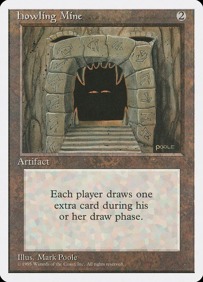 1995 Fourth Edition Howling Mine rare #325 rare card image