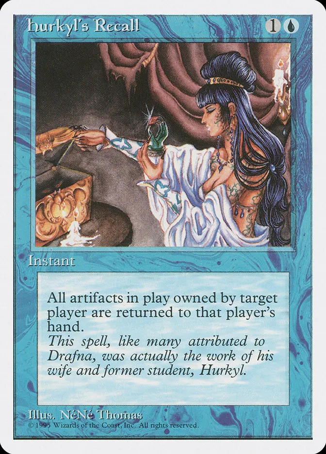 1995 Fourth Edition Hurkyl's Recall [Alternate] rare #77 rare card image