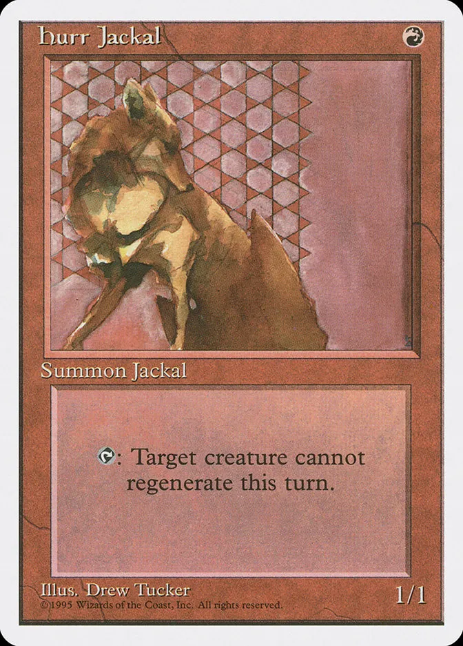 1995 Fourth Edition Hurr Jackal rare #203 rare card image