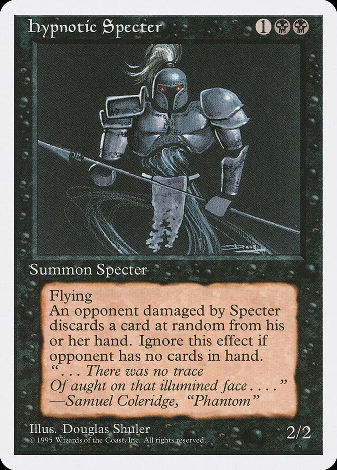1995 Fourth Edition Hypnotic Specter uncommon #142 uncommon card image
