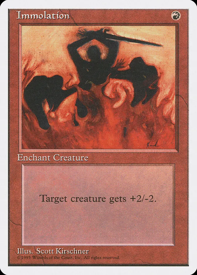 1995 Fourth Edition Immolation common #204 common card image