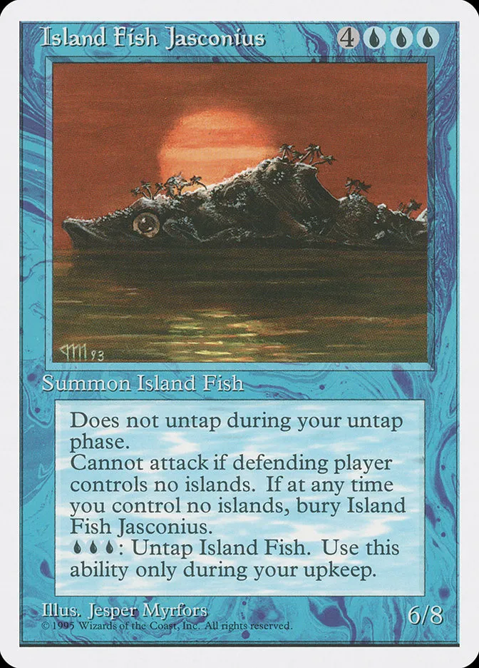 1995 Fourth Edition Island Fish Jasconius rare #78 rare card image