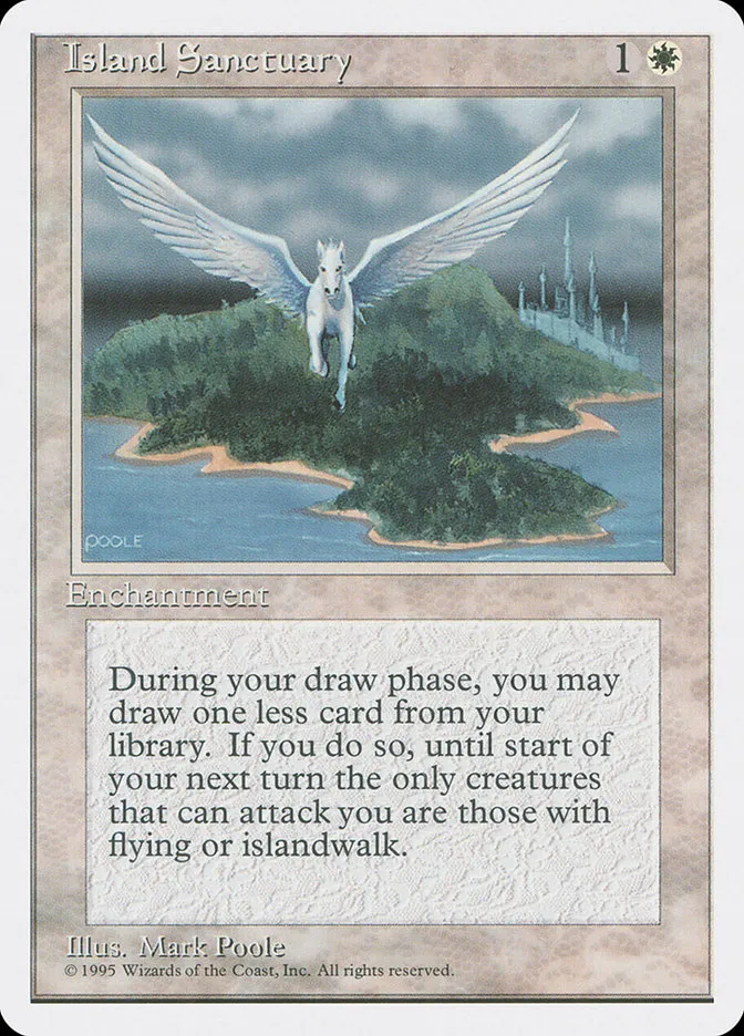 1995 Fourth Edition Island Sanctuary rare #31 rare card image
