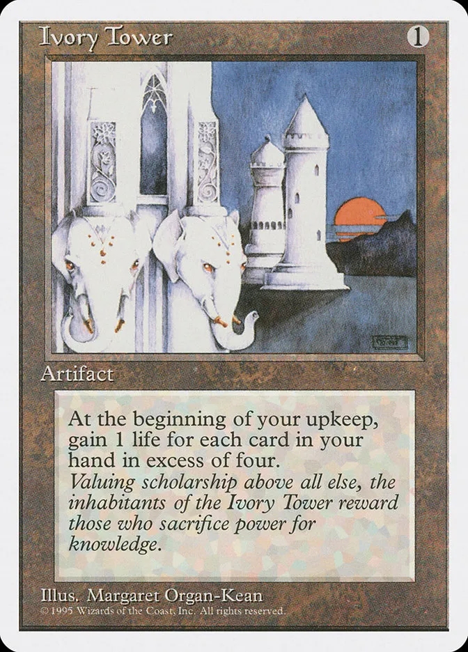 1995 Fourth Edition Ivory Tower rare #328 rare card image